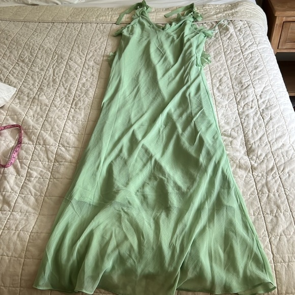 Christian LaCroix Ruffle Green Maxi Dress - Picture 6 of 10